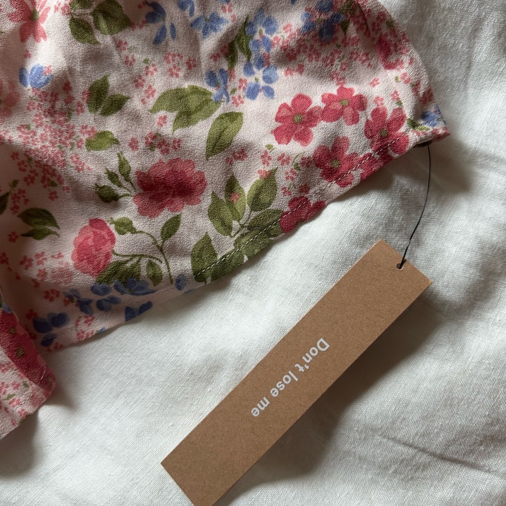 Reformation Pink Floral Wrap Midi Dress - Picture 2 of 7